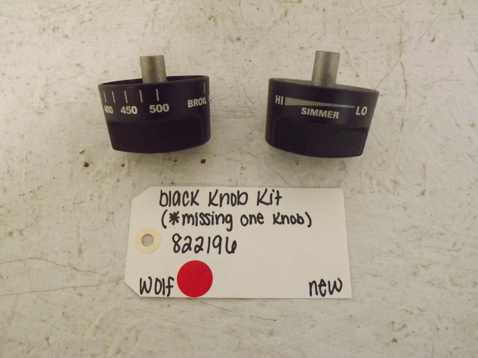 Wolf Range 822196 Black Knob Kit New Wolf Range 822196 Black Knob Kit New